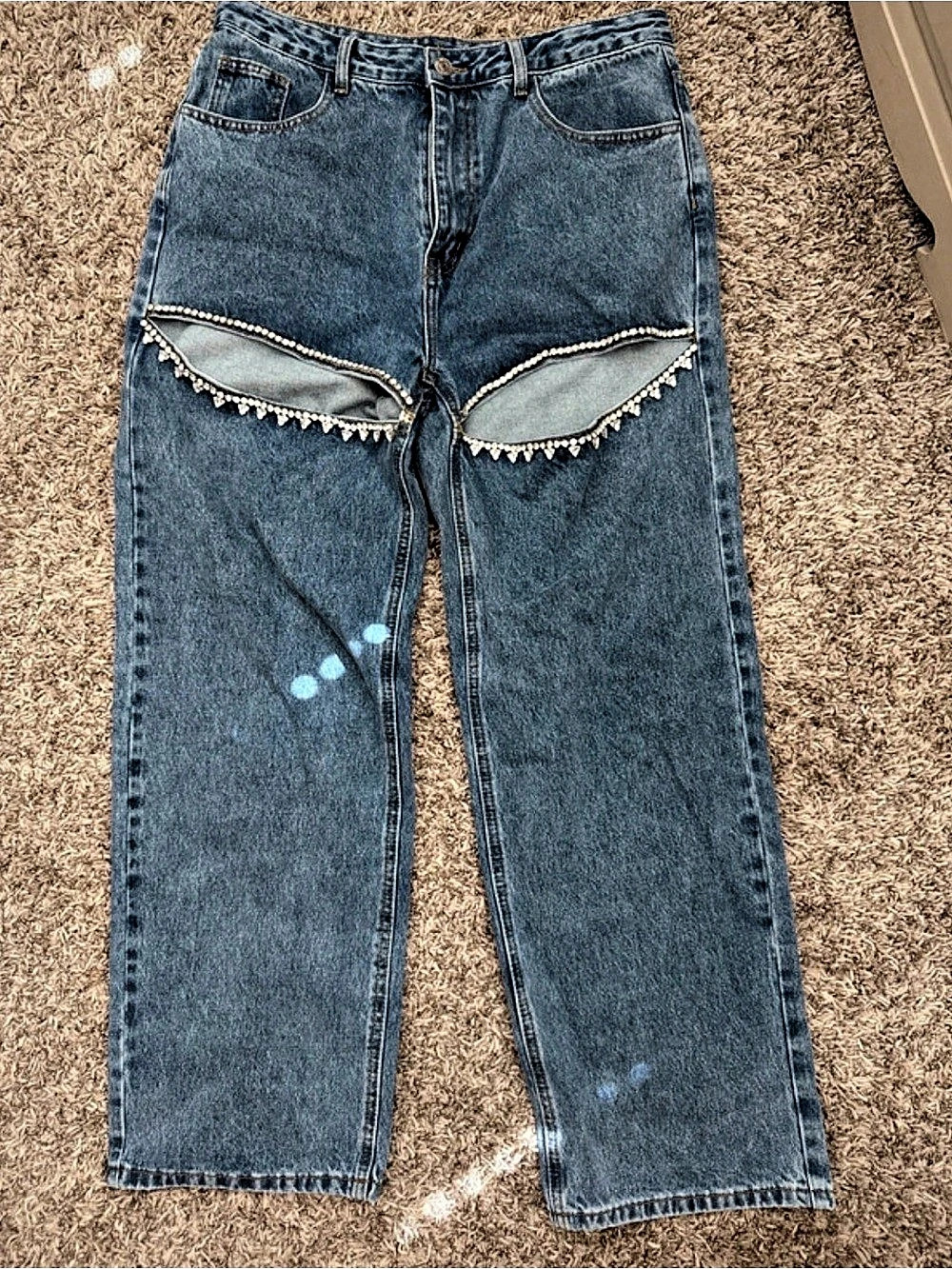 Steve Madden Taylor Jean Straight Leg Jeans Blue Waist 32